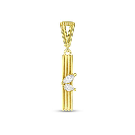 Altın I Harfi Kolye Ucu - 14K - 1.20gr