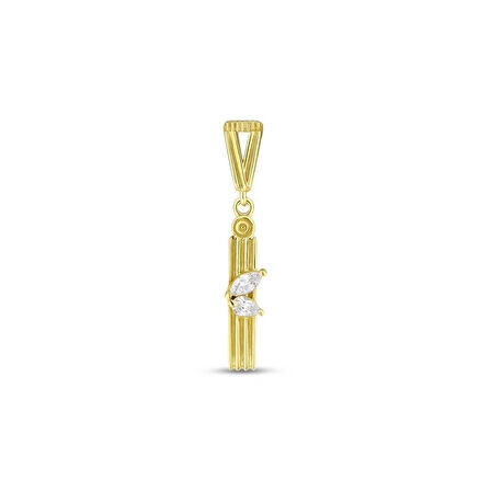 Altın İ Harf Kolye Ucu - 14K - 1.20gr