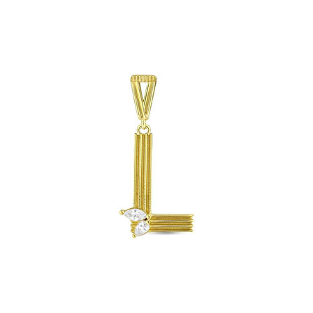 Altın L Harf Kolye Ucu - 14K - 1.40gr