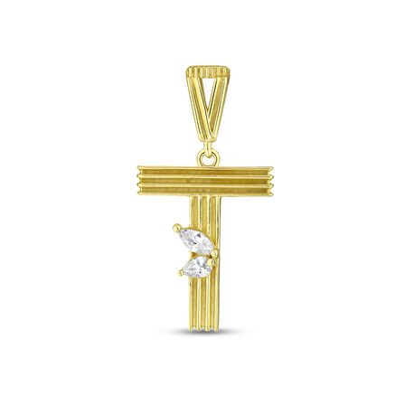 Altın T Harf Kolye Ucu - 14K - 1.58gr