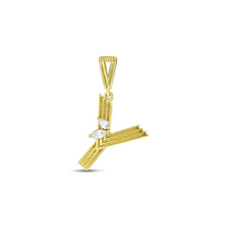Altın Y Harf Kolye Ucu - 14K - 1.50gr