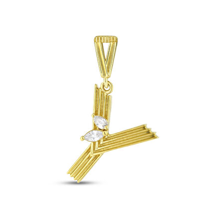 Altın Y Harf Kolye Ucu - 14K - 1.50gr