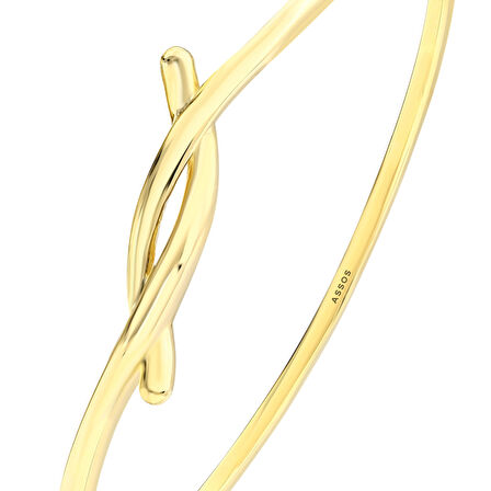 Altın Tasarım Kelepçe - 14K