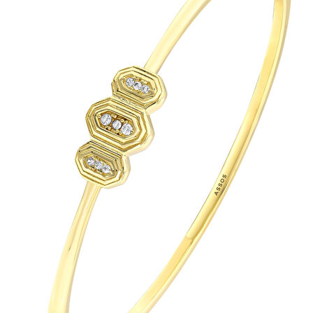 Tasarım Altın Kelepçe - 14K - 5.41gr