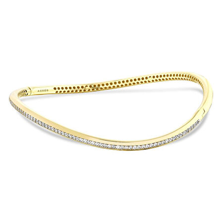 Altın Tasarım Kelepçe Bilezik - 14K