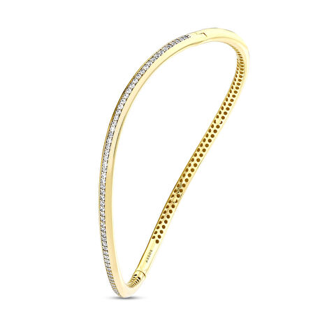 Altın Tasarım Kelepçe Bilezik - 14K