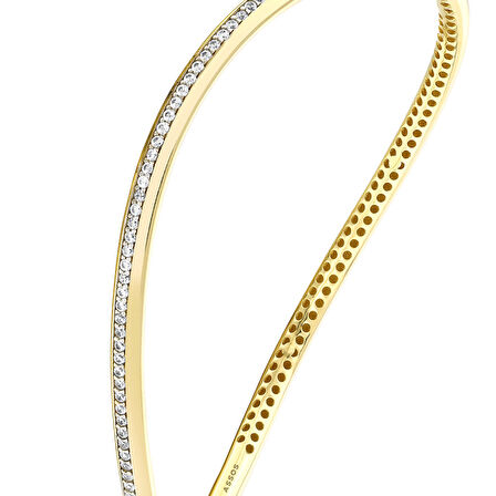 Altın Tasarım Kelepçe Bilezik - 14K