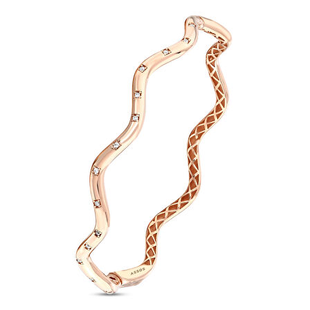 Altın Tasarım Kelepçe Bilezik - 14K