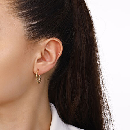 Altın Halka Küpe - 14K