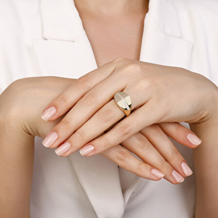 Tasarım Altın Yüzük - 14K - 2.78gr