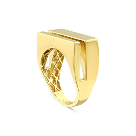 Tasarım Altın Yüzük - 14K - 4.53gr