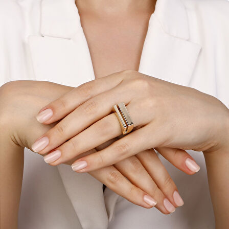 Tasarım Altın Yüzük - 14K - 4.53gr