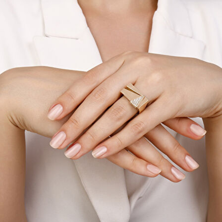 Tasarım Altın Yüzük - 14K - 4.17gr