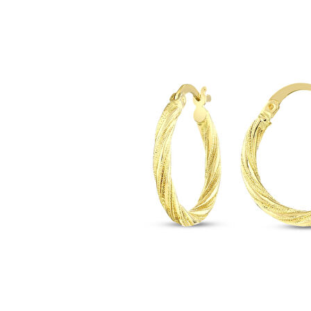 Altın Halka Küpe - 14K