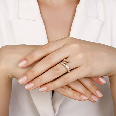 Tasarım Altın Yüzük - 14K - 2.30gr