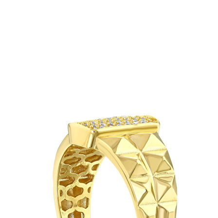 Taşlı Altın Yüzük - 14K - 3.10gr