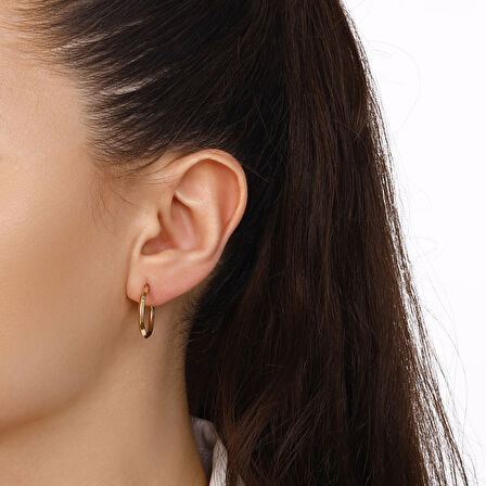 Altın Halka Küpe - 14K