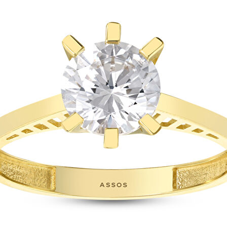 Altın Tektaş Yüzük - 14K