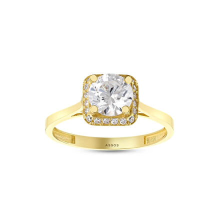 Altın Tektaş Yüzük - 14K