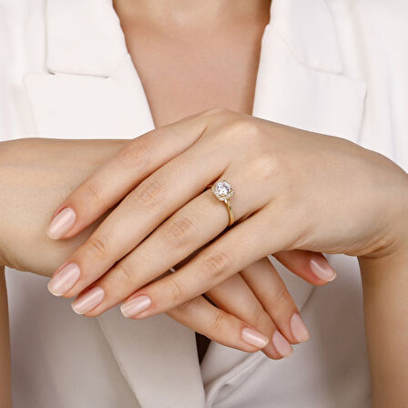 Altın Tektaş Yüzük - 14K