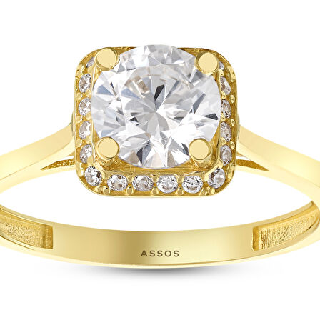 Altın Tektaş Yüzük - 14K