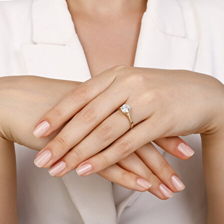 Altın Tektaş Yüzük - 14K