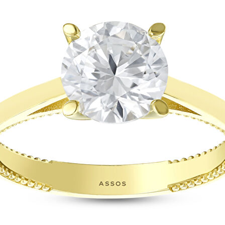 Altın Tektaş Yüzük - 14K