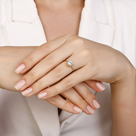 Altın Tektaş Yüzük - 14K