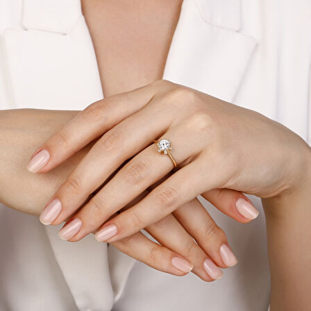 Altın Tektaş Yüzük - 14K