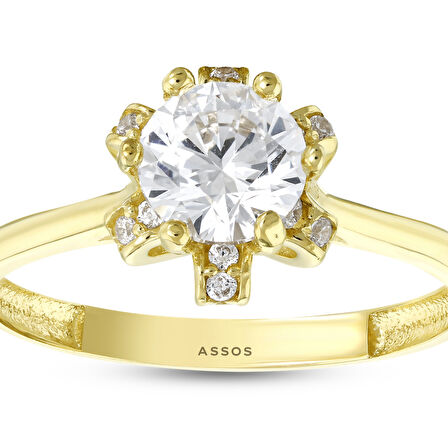 Altın Tektaş Yüzük - 14K