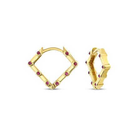 Altın Tasarım Küpe - 14K