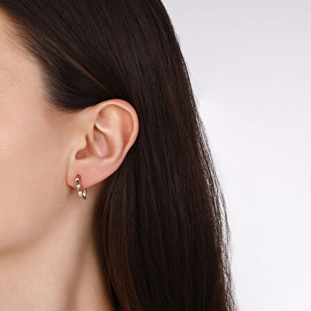 Altın Tasarım Küpe - 14K