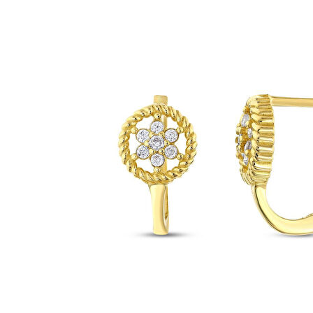 Altın Tasarım Küpe - 14K