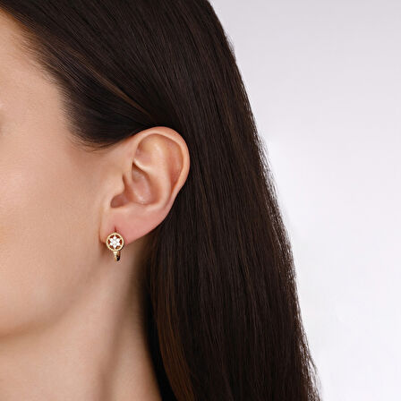 Altın Tasarım Küpe - 14K