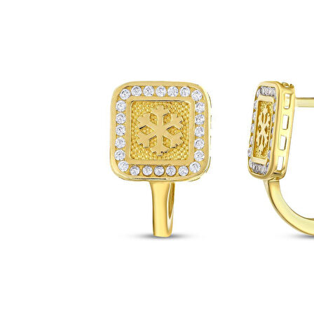 Altın Tasarım Küpe - 14K