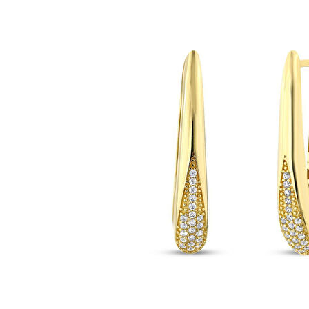 Altın Tasarım Küpe - 14K