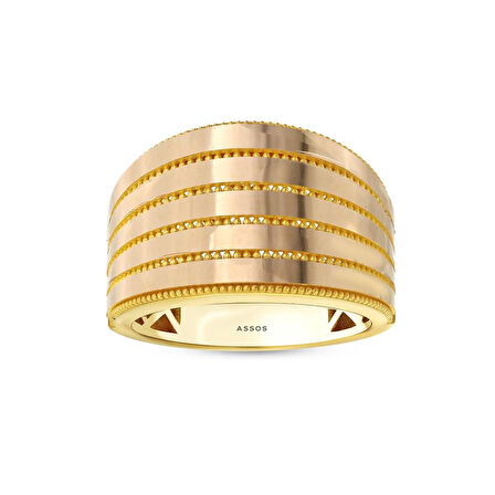 Tasarım Altın Yüzük - 14K - 4.44gr