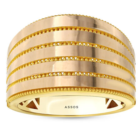Tasarım Altın Yüzük - 14K - 4.44gr
