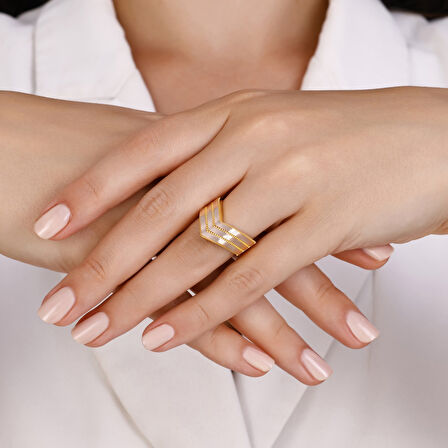 Tasarım Altın Yüzük - 14K - 3.67gr