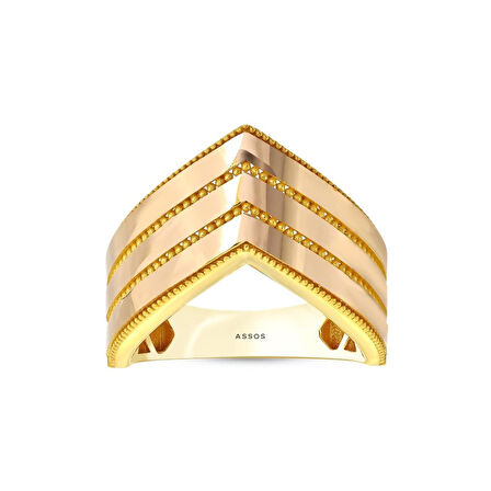 Tasarım Altın Yüzük - 14K - 3.67gr