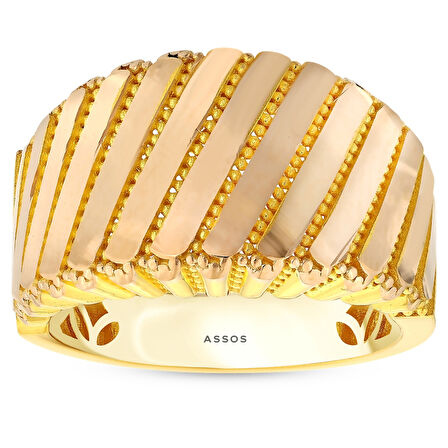 Tasarım Altın Yüzük - 14K - 4.36gr