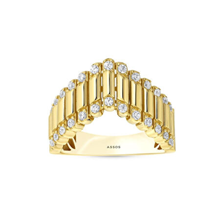 Tasarım Altın Yüzük - 14K - 3.70gr