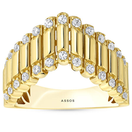 Tasarım Altın Yüzük - 14K - 3.70gr
