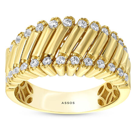 Tasarım Altın Yüzük - 14K - 3.81gr