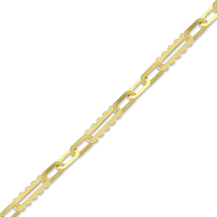 Altın Tasarım Zincir Bileklik - 14K