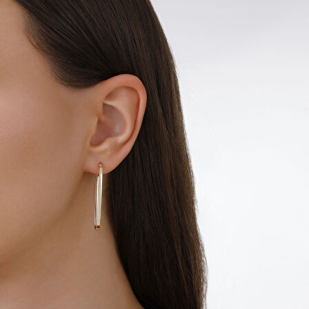 Altın Tasarım Küpe - 14K