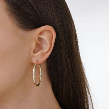 Altın Halka Küpe - 14K