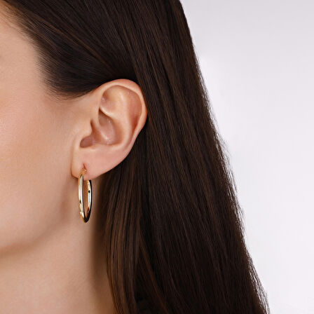 Altın Halka Küpe - 14K