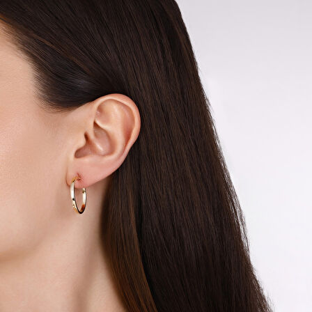 Altın Halka Küpe - 14K