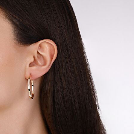 Altın Halka Küpe - 14K